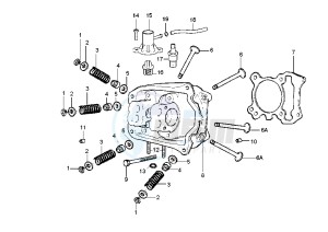 Hexagon GTX 125-180 drawing Cylinder head - Valves