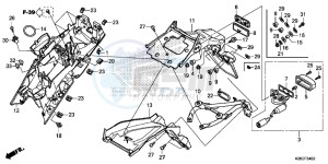 MSX125AH Europe Direct - (ED) drawing REAR FENDER