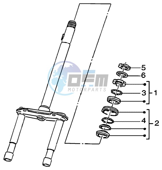 Steering bearing ball tracks