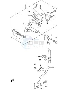 GS500 (P19) drawing FRONT MASTER CYLINDER (GS500K4 UK4)