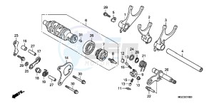 CB1100AD CB1100 ABS UK - (E) drawing GEARSHIFT DRUM/ GEARSHIFT FORK