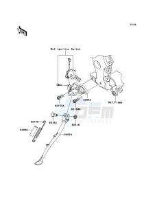 ZZR1400_ABS ZX1400D8F FR GB XX (EU ME A(FRICA) drawing Stand(s)