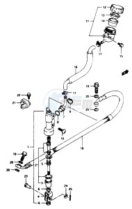 RM80 (T-V) drawing REAR MASTER CYLINDER