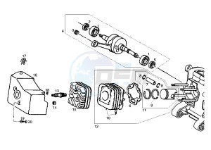 ATLANTIS O2 CITY - 50 cc drawing CRANKSHAFT-CYLINDER