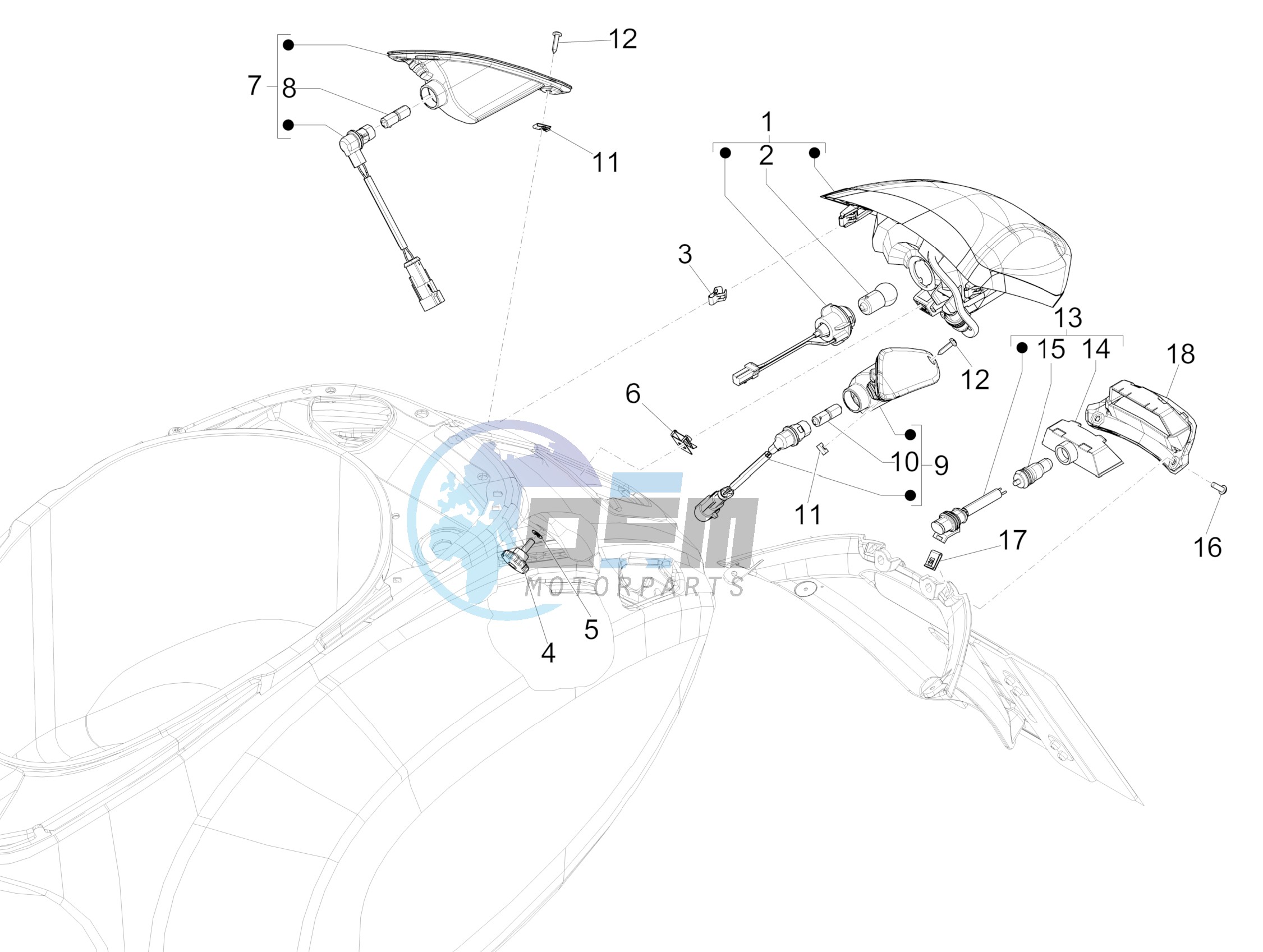 Rear headlamps - Turn signal lamps