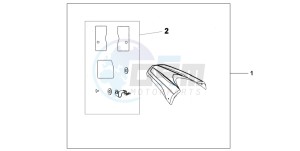 CB600F CB600F drawing REAR SEAT COWL PB-324C