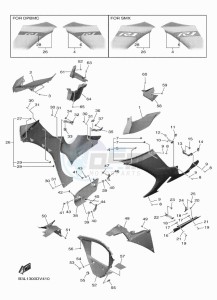 YZF1000 YZF-R1 (B3L7) drawing COWLING 2