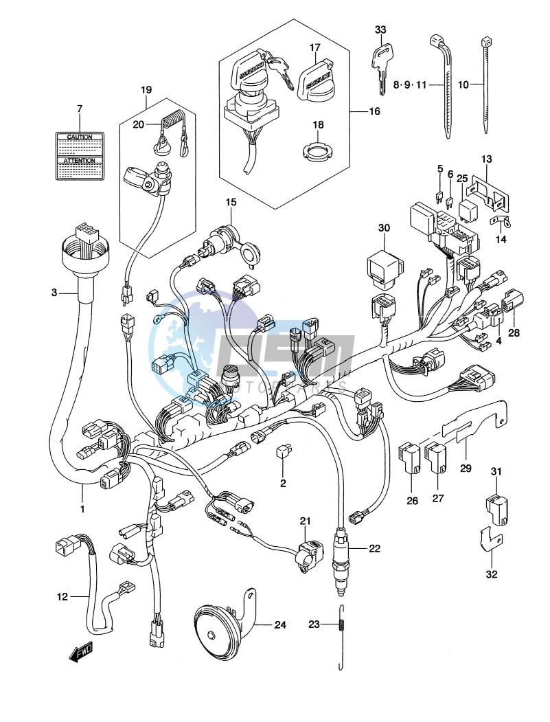 WIRING HARNESS (LT-A500XPL2 P17)