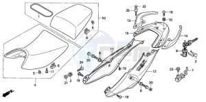 CBF500A drawing SEAT/SEAT COWL