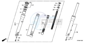 SH300AR9 Europe Direct - (ED / ABS) drawing FRONT FORK