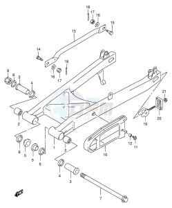 GZ250 (E1) drawing REAR SWINGING ARM