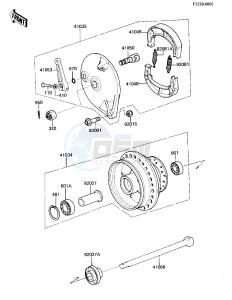 KX 125 A [KX125] (A7) [KX125] drawing FRONT HUB_BRAKE -- 81 A7- -