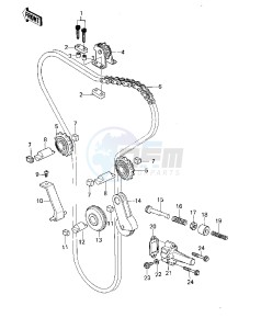 KZ 1000 A [KZ1000] (A3-A4) [KZ1000] drawing CAM CHAIN_TENSIONER -- 79-80 A3_A3A_A4- -