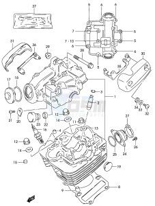 GZ125 (P4) drawing CYLINDER HEAD