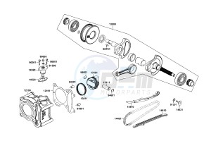 DOWNTOWN 125 I Italy drawing Cylinder  - Piston  - Crankshaft