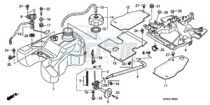 TRX500FPE9 Australia - (U / PS) drawing FUEL TANK