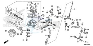 TRX680FAG Wave 110 - AFS110 UK - (E) drawing FR. BRAKE MASTER CYLINDER