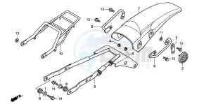 CRM125R drawing REAR FENDER