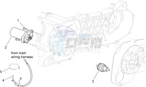 SR 50 H2O new ie AND carb. drawing Starter motor