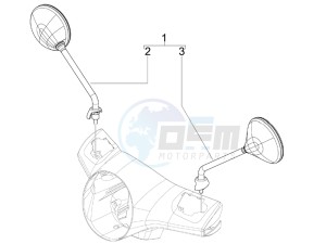 GTS 300 ie Super (EMEA, APAC) (AU, HK, IN, IT, J, SG, TW, UK) drawing Driving mirror/s