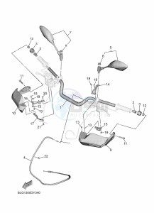 TRACER 9 GT+ MTT890D-K (BLG1) drawing STEERING HANDLE & CABLE