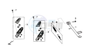 GTS 300i ABS drawing CENTRAL STAND / SIDE STAND