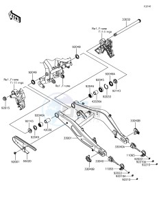 NINJA 650 EX650KHFA XX (EU ME A(FRICA) drawing Swingarm