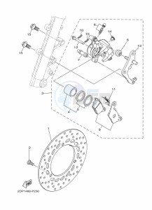 YP400RA XMAX 400 TECH MAX (BL15) drawing REAR BRAKE CALIPER