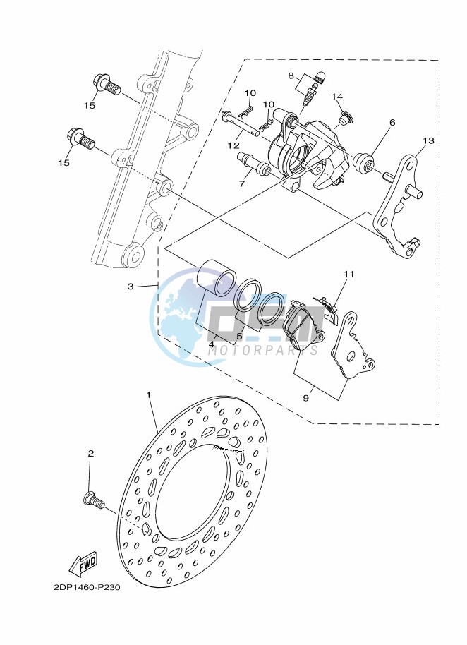 REAR BRAKE CALIPER