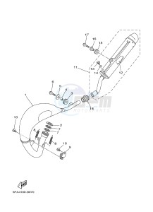 YZ85LW (1SND 1SNF 1SPD 1SPF) drawing EXHAUST