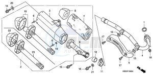 CRF150RB9 Australia - (U) drawing EXHAUST MUFFLER