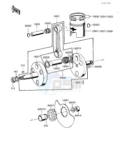 KD 80 M [KD80] (M3-M7) [KD80] drawing CRANKSHAFT_PISTON_ROTARY VALVE