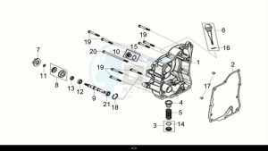 CRUISYM a 125i ABS (LV12W2-EU) (E5) (M1) drawing R. CRANK CASE COMP