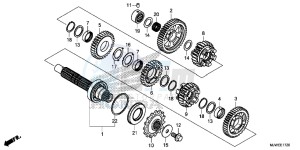 CBR500R England - (3ED) drawing TRANSMISSION (COUNTERSHAFT)