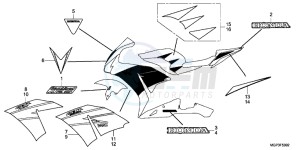 CBR1000RRE Fireblade 2ED drawing STRIPE/ MARK (CBR1000RRD/ E/ RAD/ E) (TRI COLOR PATTERN)