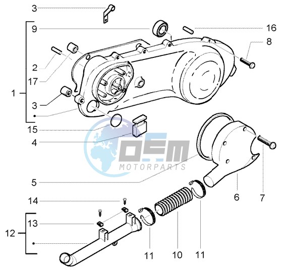 Transmission cover - Belt cooling tube