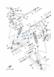 YFM700R YFM70RSBK (2LSN) drawing FRONT SUSPENSION & WHEEL