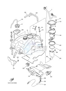 YFM700R YFM7RB RAPTOR 700R (1ASE 1ASF 1ASD) drawing FUEL TANK