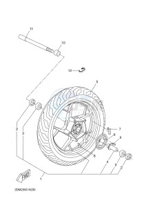 YP125RA (ABS) X-MAX 250 ABS (2DL6 2DL6 2DL6 2DL6) drawing FRONT WHEEL