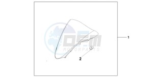 VFR800A9 UK - (E / ABS MME TWO) drawing WINDSCREEN