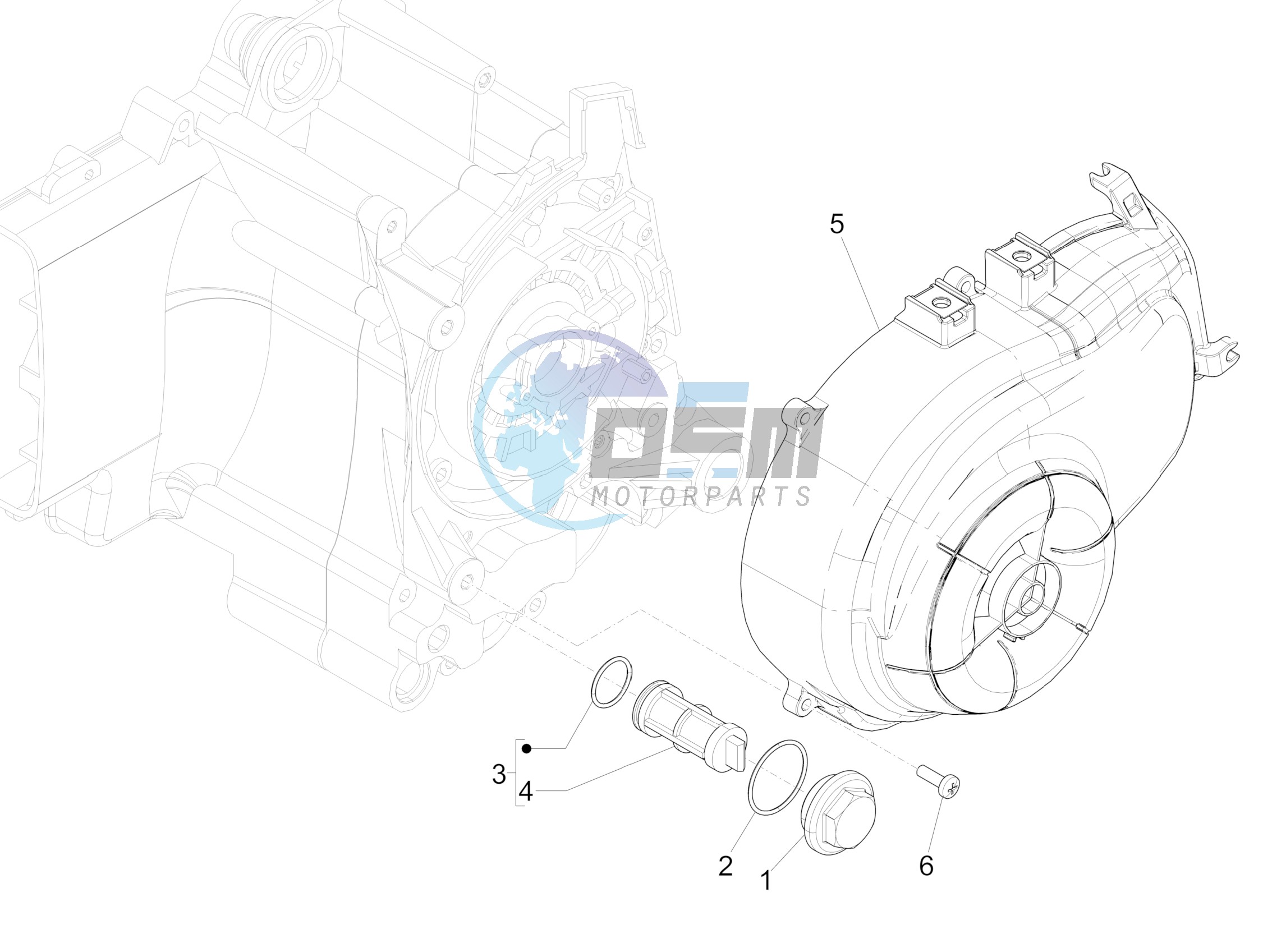 Flywheel magneto cover - Oil filter