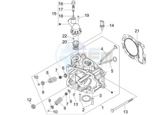 MP3 300 ie E4 LT BUSINESS - SPORT ABS (EMEA) drawing Head unit - Valve