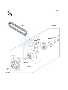 KAF 620 G [MULE 3000] (G6F-G8F) G6F drawing DRIVEN CONVERTER_DRIVE BELT