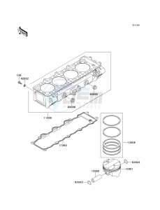 ZX 900 E [NINJA ZX-9R] (E1-E2) [NINJA ZX-9R] drawing CYLINDER_PISTON-- S- -