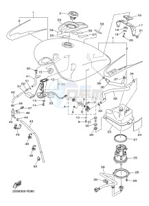 XVS1300CU XVS1300 CUSTOM XVS1300 CUSTOM (2SS8) drawing FUEL TANK