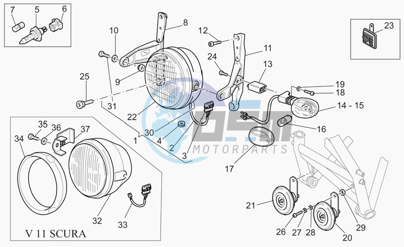 Headlight nacked