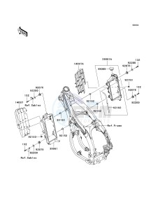 KX 450 D (KX450F) (F8F) D8F drawing RADIATOR