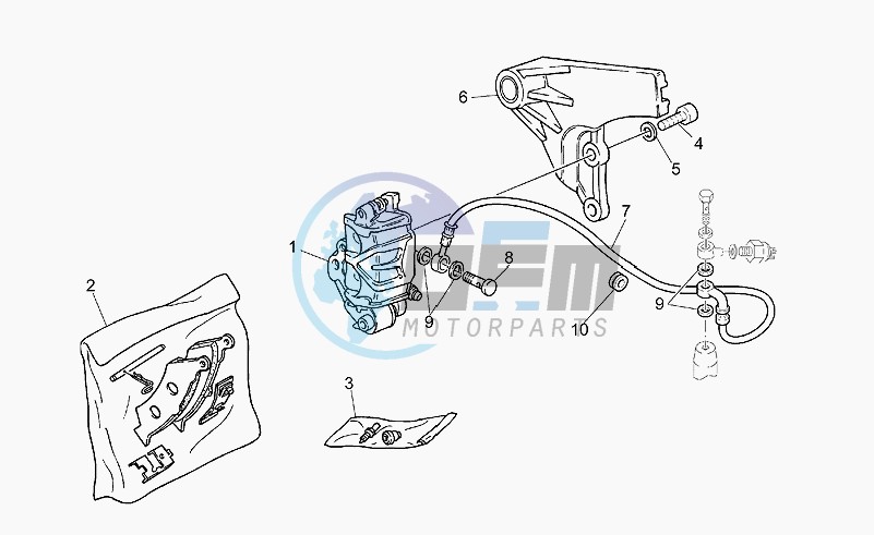 Rear brake caliper