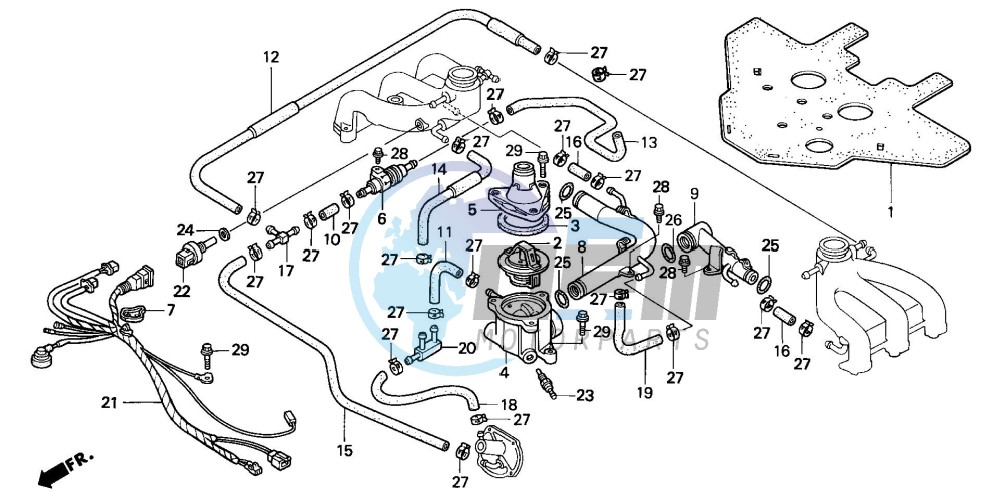 WATER PIPE/THERMOSTAT