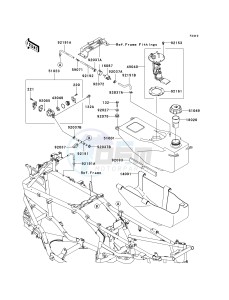 KSV 700 A [KFX700 AND V FORCE] (A1-A2) [KFX700 AND V FORCE] drawing FUEL TANK